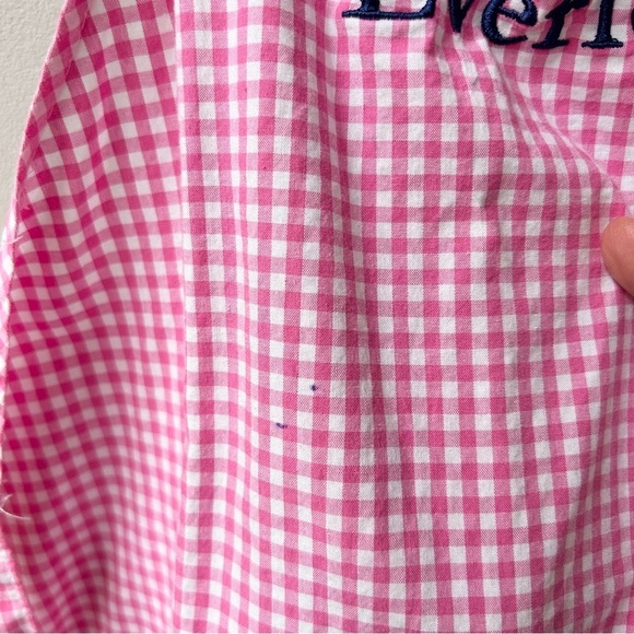 Pottery Barn Kids pink gingham apron with “Everley” embroidery - Picture 8 of 8